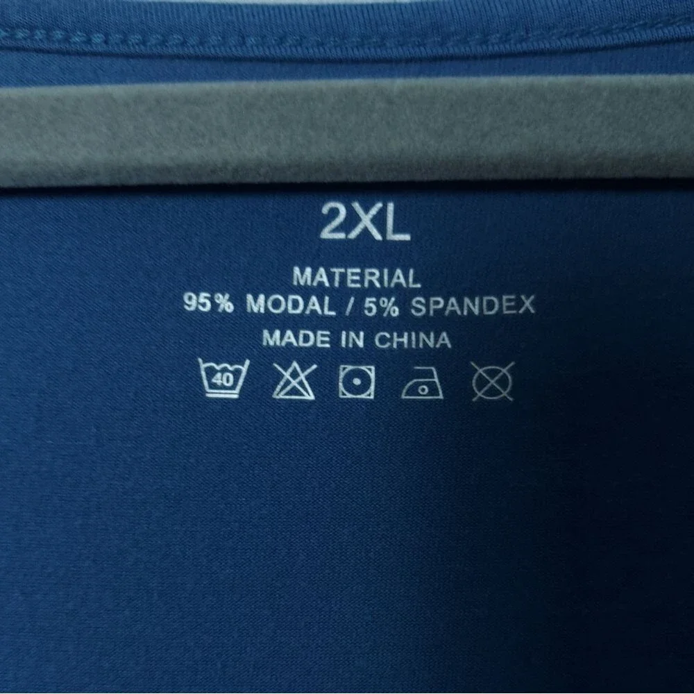 Swing Hem Top 2X Blue Cap Sleeve Flowy A-Line Beach Cover Up Short Knit Dress - Picture 3 of 9